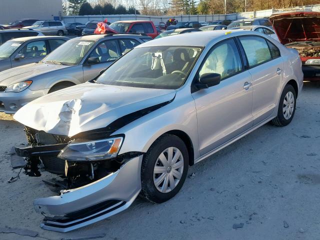 3VW1K7AJ1FM412056 - 2015 VOLKSWAGEN JETTA BASE Արծաթագույն լուսանկար 2
