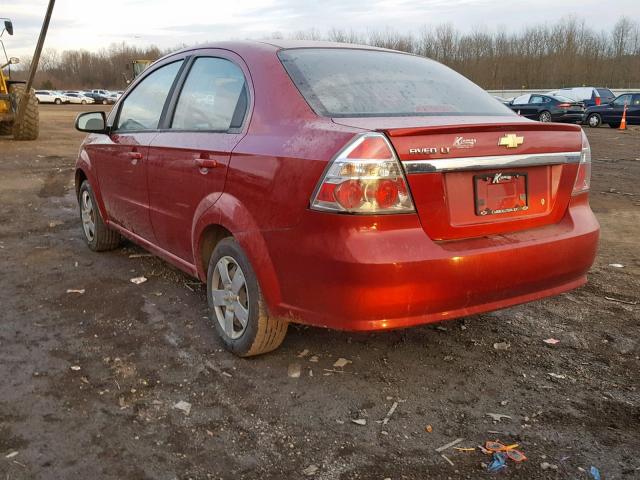 KL1TD5DE0BB224744 - 2011 CHEVROLET AVEO LS RED photo 3