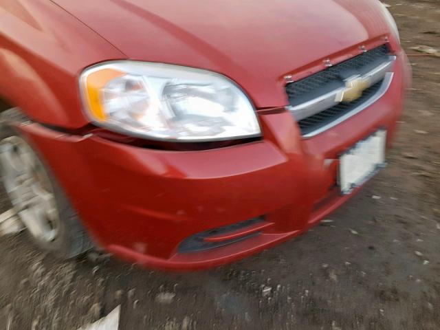 KL1TD5DE0BB224744 - 2011 CHEVROLET AVEO LS RED photo 9