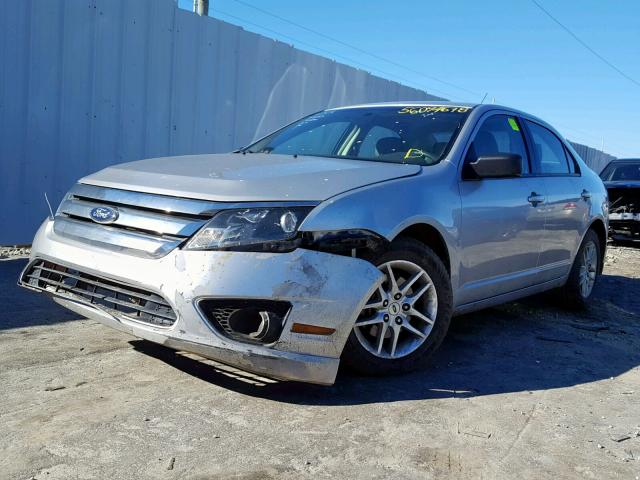 3FAHP0GA9BR145284 - 2011 FORD FUSION S GRAY photo 2