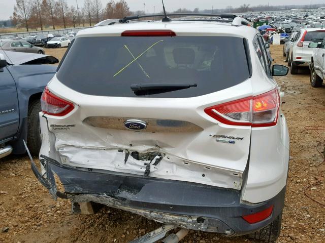 1FMCU9J95EUE12574 - 2014 FORD ESCAPE TIT WHITE photo 9