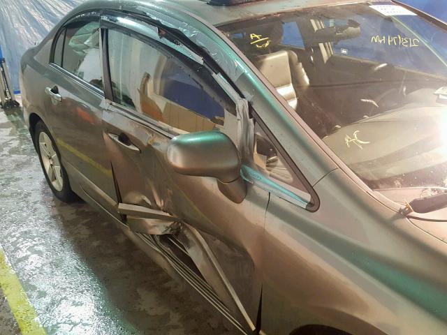 2HGFA16948H011465 - 2008 HONDA CIVIC EXL GRAY photo 9