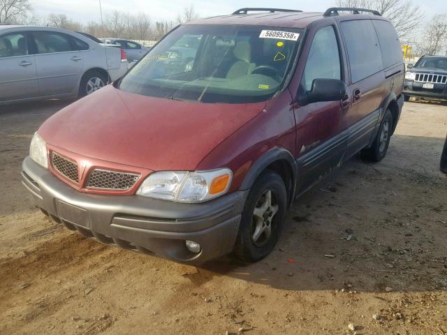 1GMDX03EX4D215948 - 2004 PONTIAC MONTANA MAROON photo 2