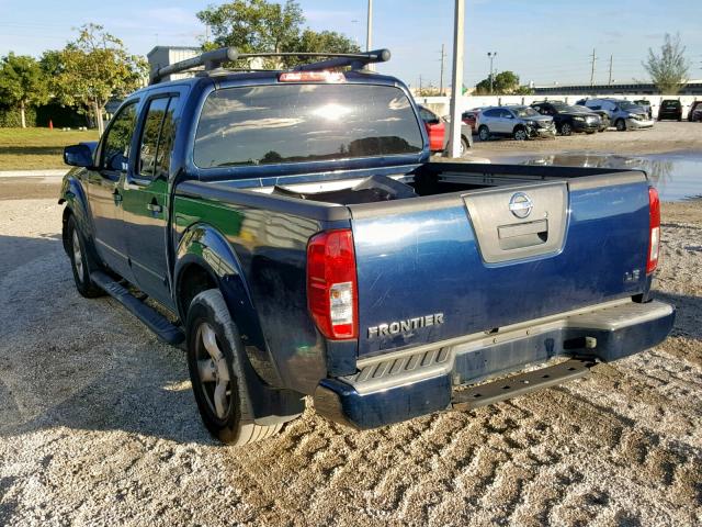 1N6AD07U47C444067 - 2007 NISSAN FRONTIER C BLUE photo 3