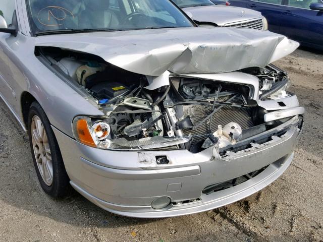 YV1RH592662503671 - 2006 VOLVO S60 2.5T SILVER photo 9