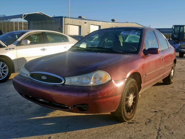 3FAFP6535XM110485 - 1999 FORD CONTOUR LX MAROON photo 2