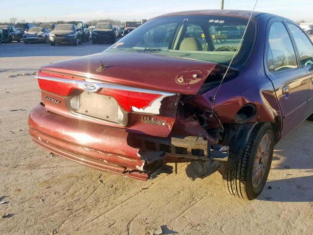 3FAFP6535XM110485 - 1999 FORD CONTOUR LX MAROON photo 9