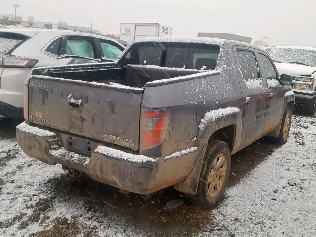 5FPYK1F41EB005124 - 2014 HONDA RIDGELINE GRAY photo 4