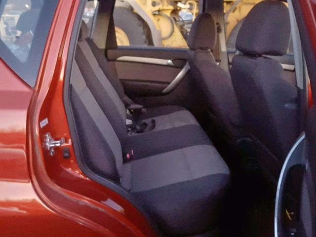 KL1TD66E19B355680 - 2009 CHEVROLET AVEO LS RED photo 6