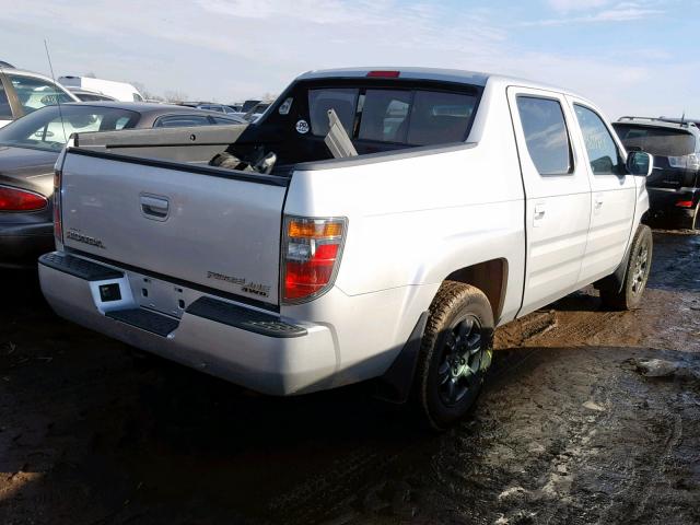 2HJYK16456H539355 - 2006 HONDA RIDGELINE SILVER photo 4