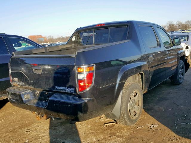 2HJYK16266H535202 - 2006 HONDA RIDGELINE BLACK photo 4