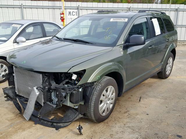 3C4PDCABXJT253979 - 2018 DODGE JOURNEY SE GREEN photo 2