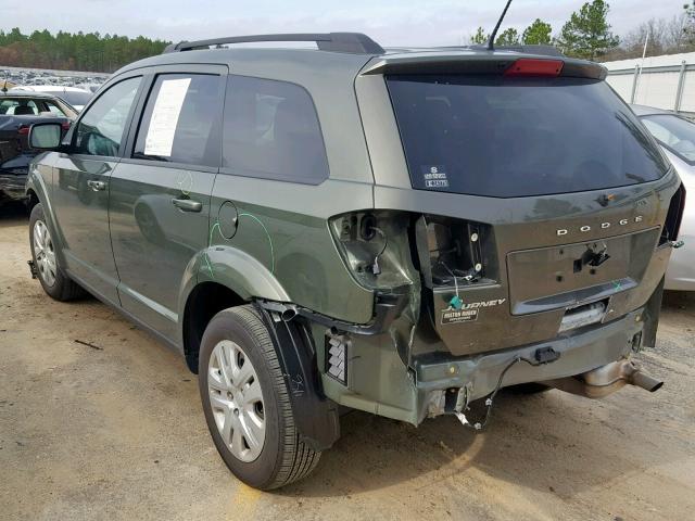 3C4PDCABXJT253979 - 2018 DODGE JOURNEY SE GREEN photo 3