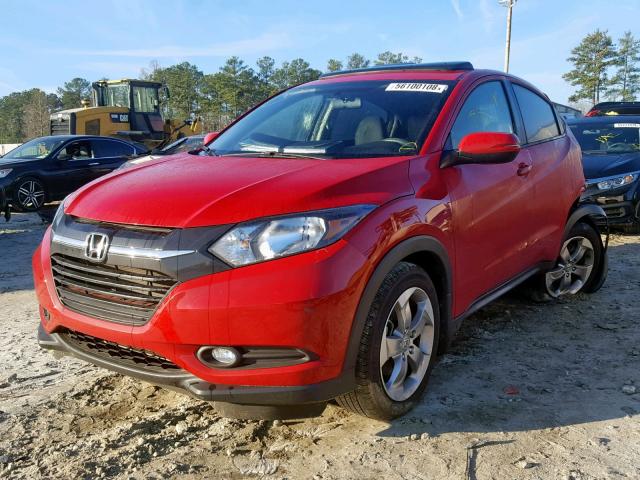 3CZRU5H53HM724664 - 2017 HONDA HR-V EX RED photo 2