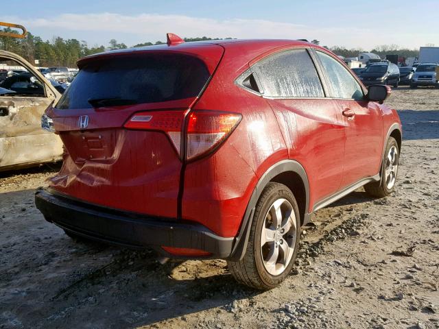 3CZRU5H53HM724664 - 2017 HONDA HR-V EX RED photo 4