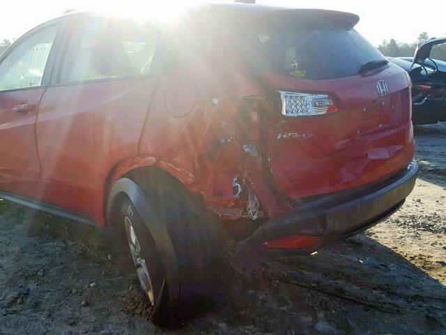 3CZRU5H53HM724664 - 2017 HONDA HR-V EX RED photo 9