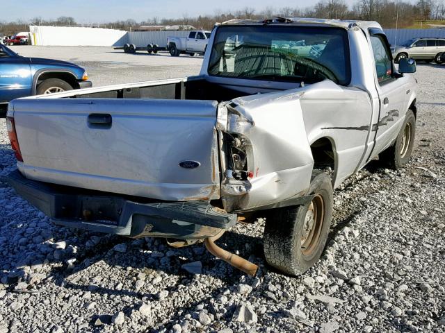 1FTYR10D64PB04250 - 2004 FORD RANGER SILVER photo 4