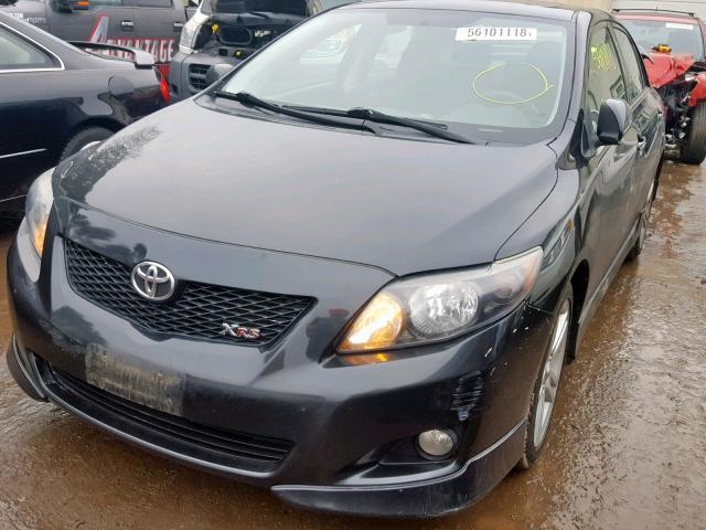 1NXBE40EX9Z053612 - 2009 TOYOTA COROLLA XR BLACK photo 2