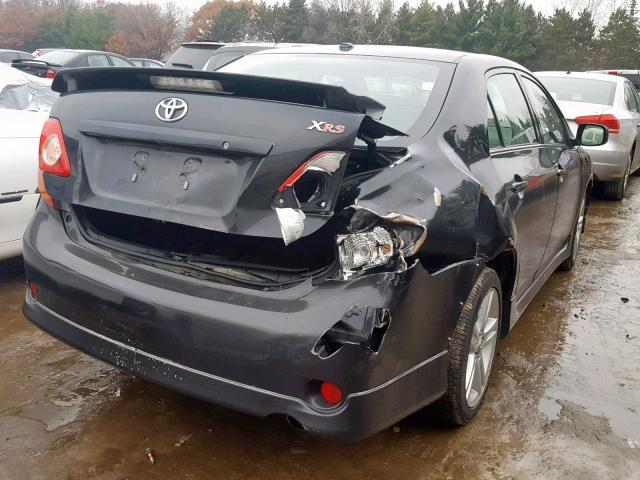 1NXBE40EX9Z053612 - 2009 TOYOTA COROLLA XR BLACK photo 4