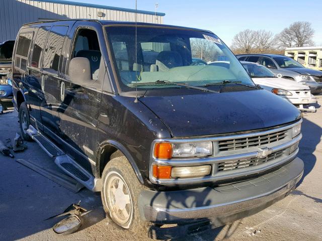 1GBFG15M6Y1266320 - 2000 CHEVROLET EXPRESS G1 BLACK photo 1