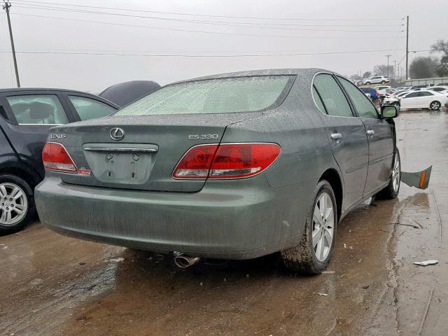 JTHBA30G965145083 - 2006 LEXUS ES 330 GREEN photo 4