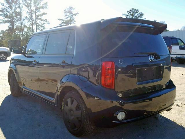JTLKE50E281021154 - 2008 TOYOTA SCION XB BLACK photo 3