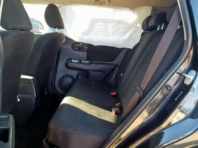 JTLKE50E281021154 - 2008 TOYOTA SCION XB BLACK photo 6