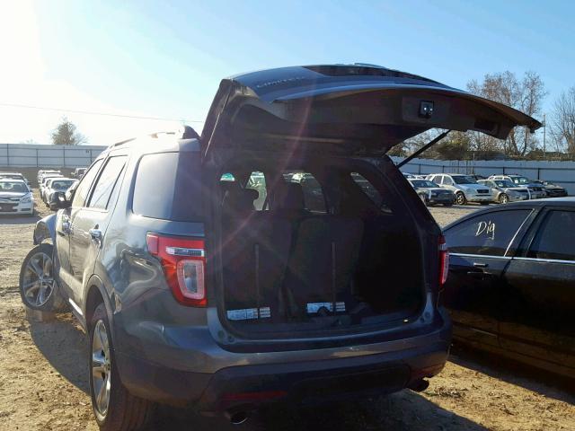 1FMHK7F8XBGA21981 - 2011 FORD EXPLORER L GRAY photo 3