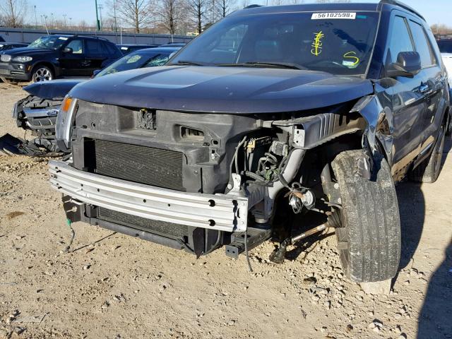 1FMHK7F8XBGA21981 - 2011 FORD EXPLORER L GRAY photo 9