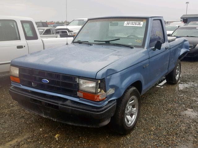 1FTCR10A7MUB07840 - 1991 FORD RANGER BLUE photo 2