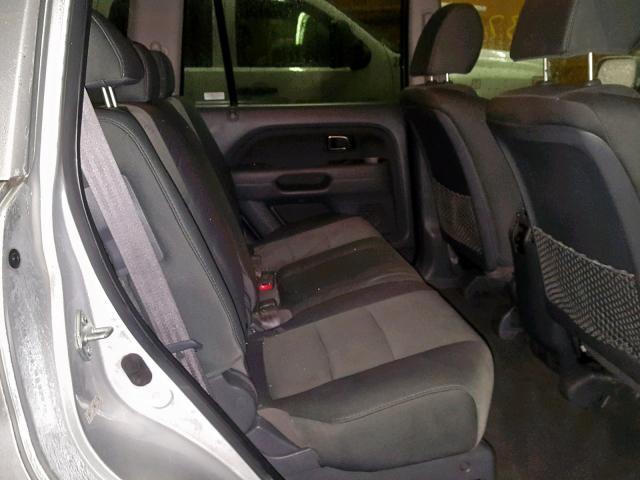 5FNYF18298B000590 - 2008 HONDA PILOT VP SILVER photo 6