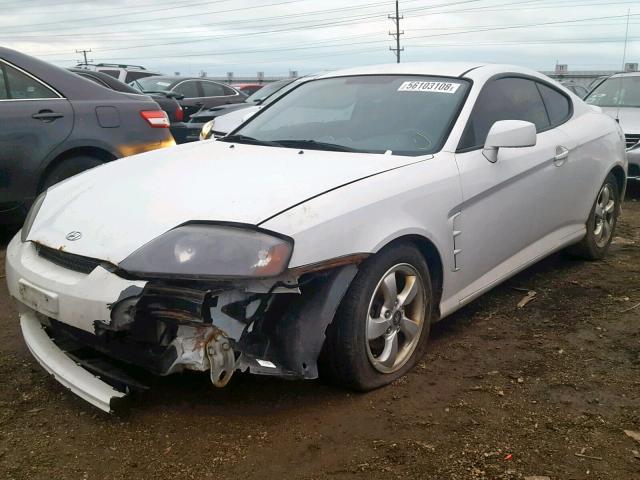 KMHHM65D66U230175 - 2006 HYUNDAI TIBURON GS WHITE photo 2