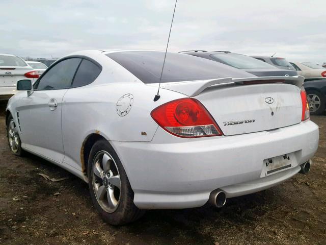 KMHHM65D66U230175 - 2006 HYUNDAI TIBURON GS WHITE photo 3