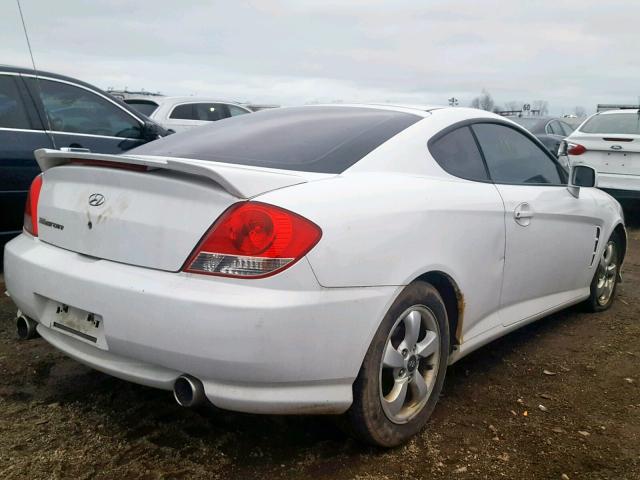 KMHHM65D66U230175 - 2006 HYUNDAI TIBURON GS WHITE photo 4