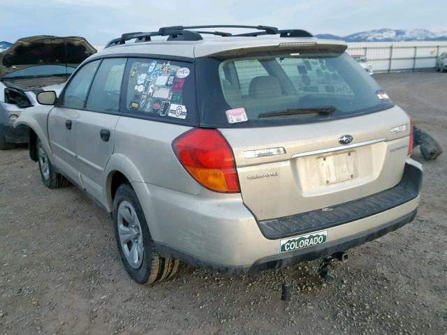 4S4BP61C177328962 - 2007 SUBARU LEGACY OUT TAN photo 3