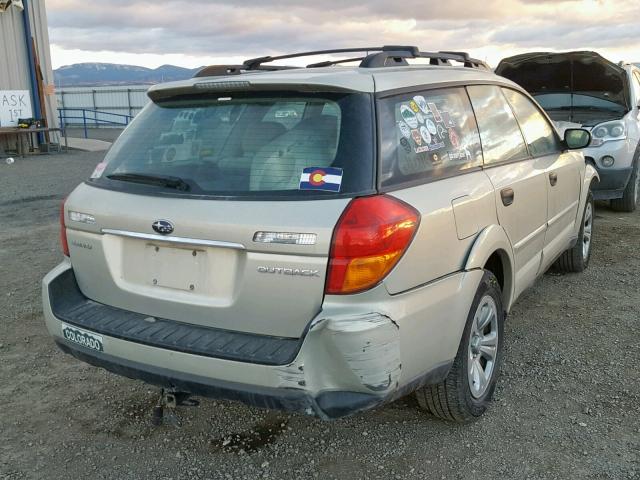 4S4BP61C177328962 - 2007 SUBARU LEGACY OUT TAN photo 4