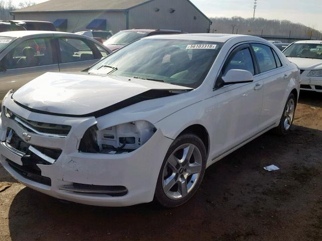 1G1ZC5EB8AF144876 - 2010 CHEVROLET MALIBU 1LT WHITE photo 2