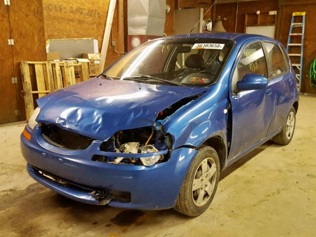 KL1TD66618B081503 - 2008 CHEVROLET AVEO BASE Көк фото 2