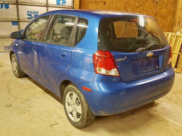 KL1TD66618B081503 - 2008 CHEVROLET AVEO BASE Көк фото 3