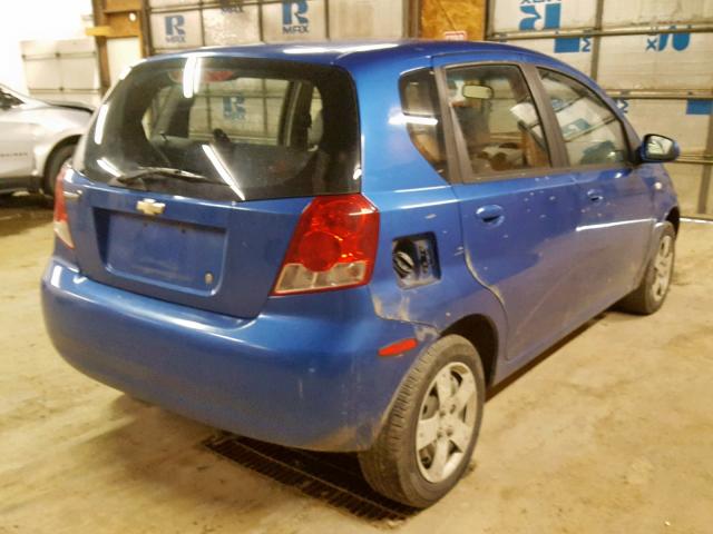KL1TD66618B081503 - 2008 CHEVROLET AVEO BASE Көк фото 4