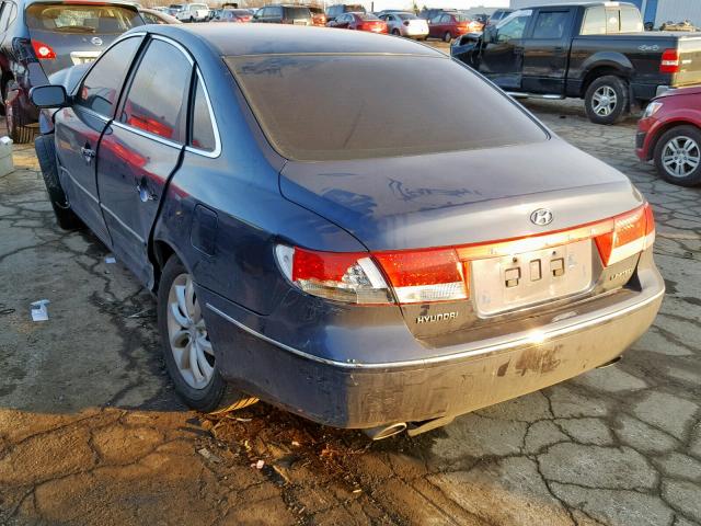 KMHFC46F57A153199 - 2007 HYUNDAI AZERA SE BLUE photo 3