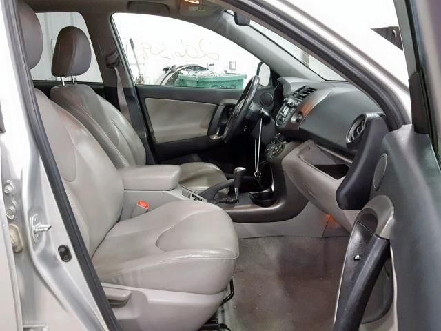 2T3YF4DV9AW039259 - 2010 TOYOTA RAV4 LIMIT SILVER photo 5