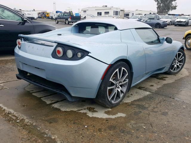 5YJRE1A18A1000933 - 2010 TESLA ROADSTER BLUE photo 4