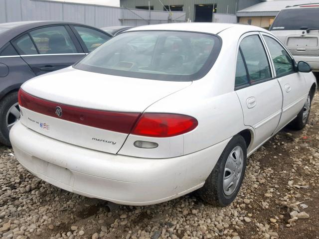 1MEFM10P6WW630675 - 1998 MERCURY TRACER GS WHITE photo 4