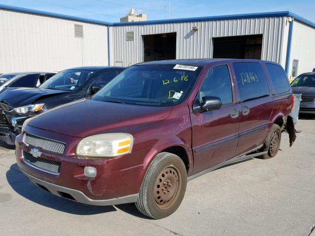 1GNDV231X7D125505 - 2007 CHEVROLET UPLANDER L BURGUNDY photo 2