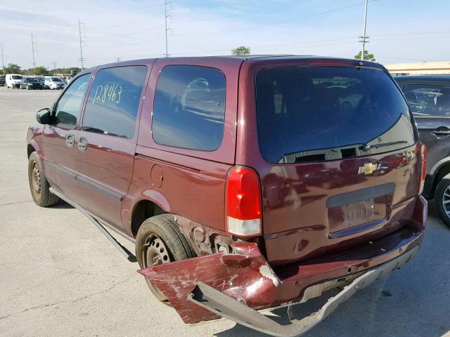 1GNDV231X7D125505 - 2007 CHEVROLET UPLANDER L 勃艮第红 照片 3