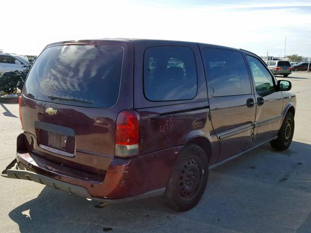 1GNDV231X7D125505 - 2007 CHEVROLET UPLANDER L 勃艮第红 照片 4