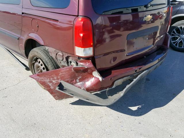 1GNDV231X7D125505 - 2007 CHEVROLET UPLANDER L 勃艮第红 照片 9