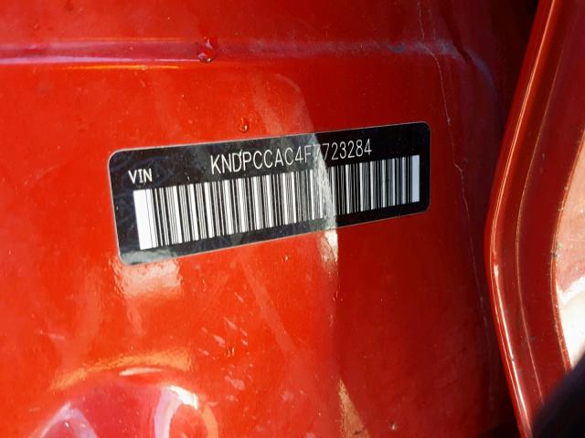 KNDPCCAC4F7723284 - 2015 KIA SPORTAGE E RED photo 10