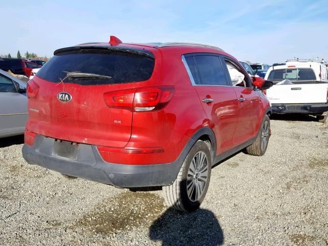 KNDPCCAC4F7723284 - 2015 KIA SPORTAGE E RED photo 4